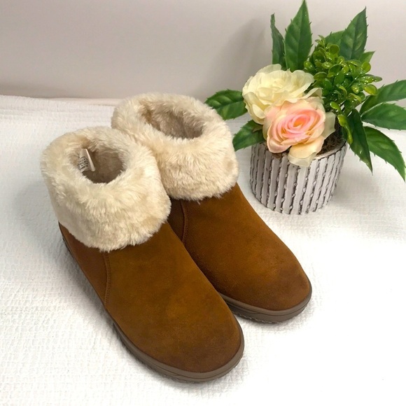 NWT Minnetonka Fur Trim Suede Leather Boots Size 7 - Picture 9 of 9